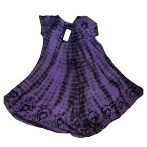 Tie Die Women's One Size Purple Mrs. Roper Lounge Cruise Ship Resort Wear Dress